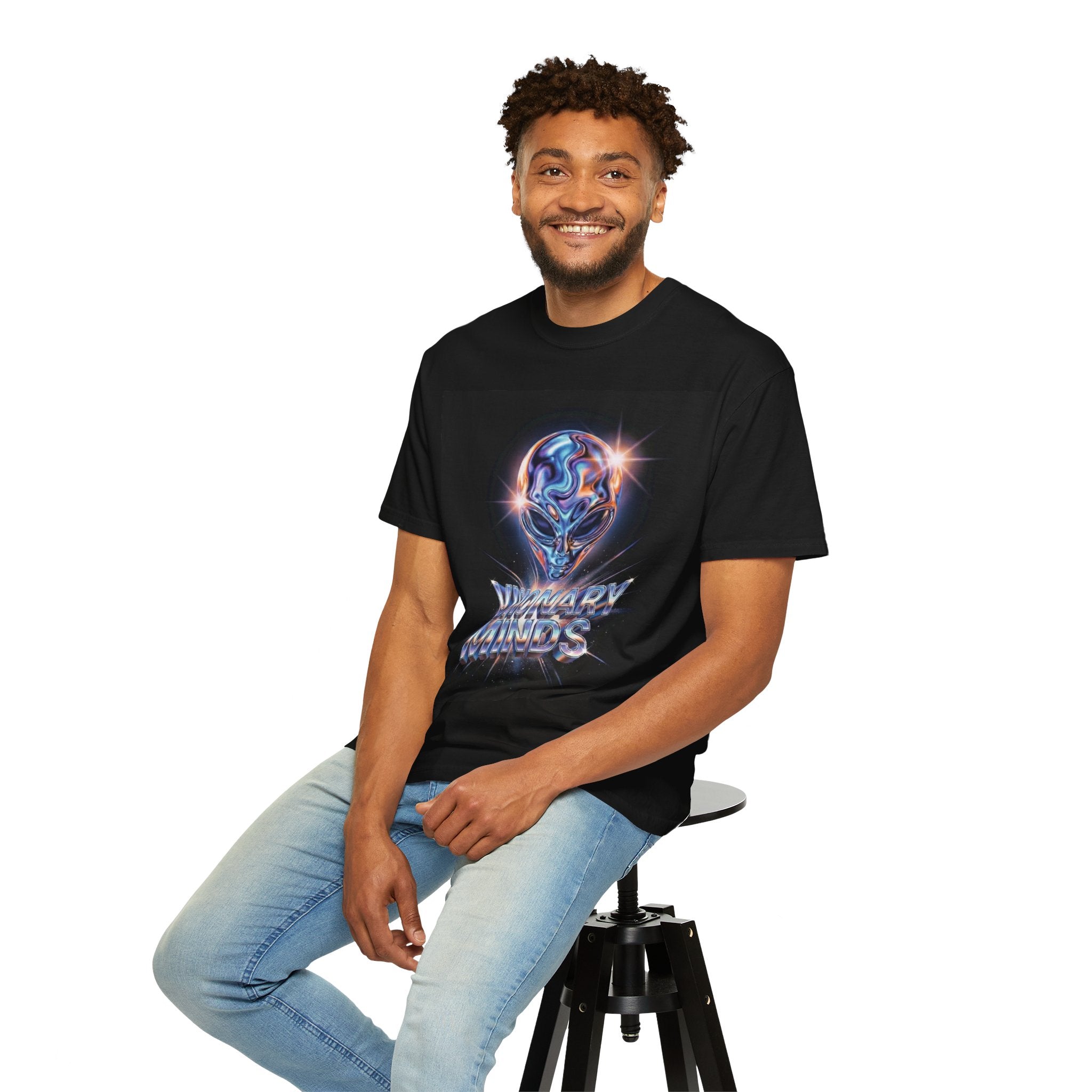 Visionary Mind Skull T-Shirt — Futuristic Graphic Tee